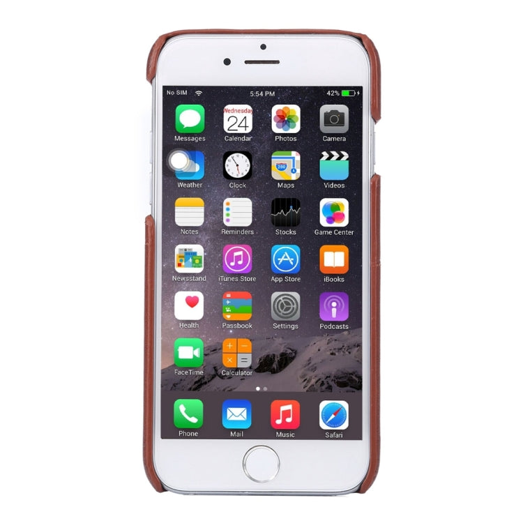 For iPhone 6s Plus Lambskin Texture Leather Back Cover with Card Slots
