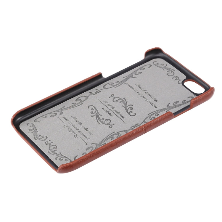 For iPhone 6s Plus Lambskin Texture Leather Back Cover with Card Slots