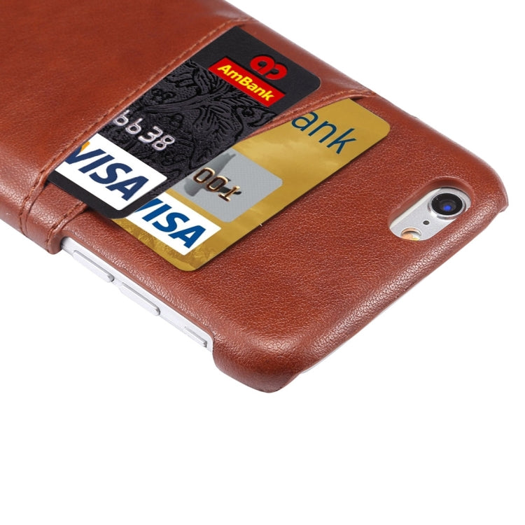 For iPhone 6s Plus Lambskin Texture Leather Back Cover with Card Slots