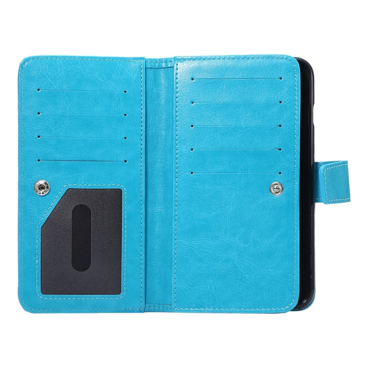For iPhone 6 Plus & 6s Plus Two in One Separable Crazy Horse Texture Horizontal Flip Leather Wallet Case with 9 Card Slots & Lanyard