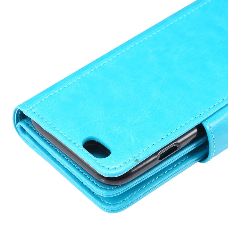 For iPhone 6 Plus & 6s Plus Two in One Separable Crazy Horse Texture Horizontal Flip Leather Wallet Case with 9 Card Slots & Lanyard