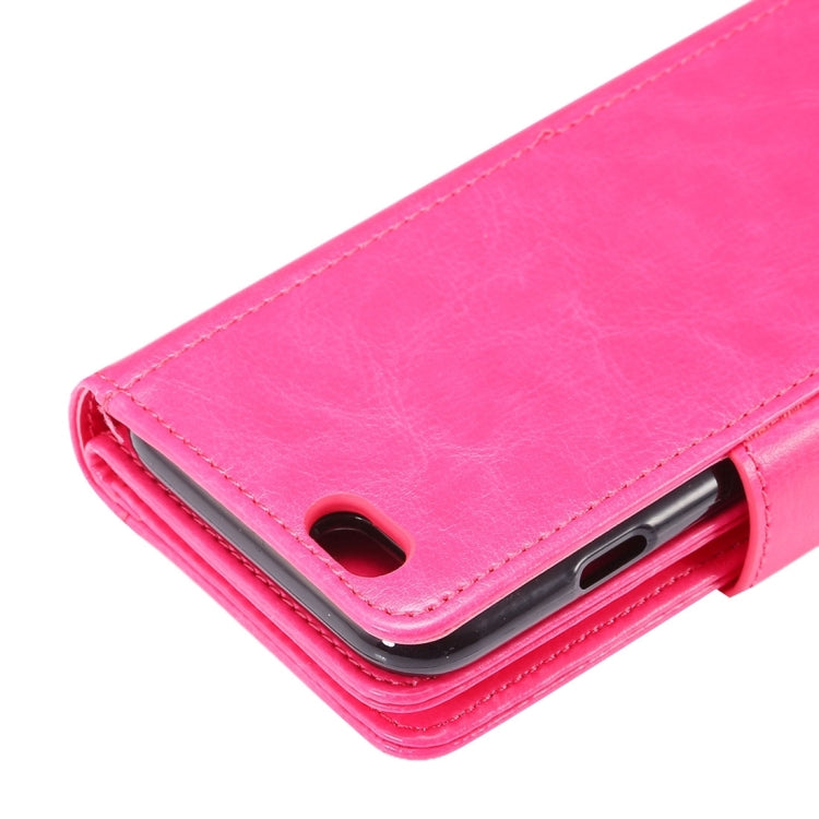 For iPhone 6 Plus & 6s Plus Two in One Separable Crazy Horse Texture Horizontal Flip Leather Wallet Case with 9 Card Slots & Lanyard
