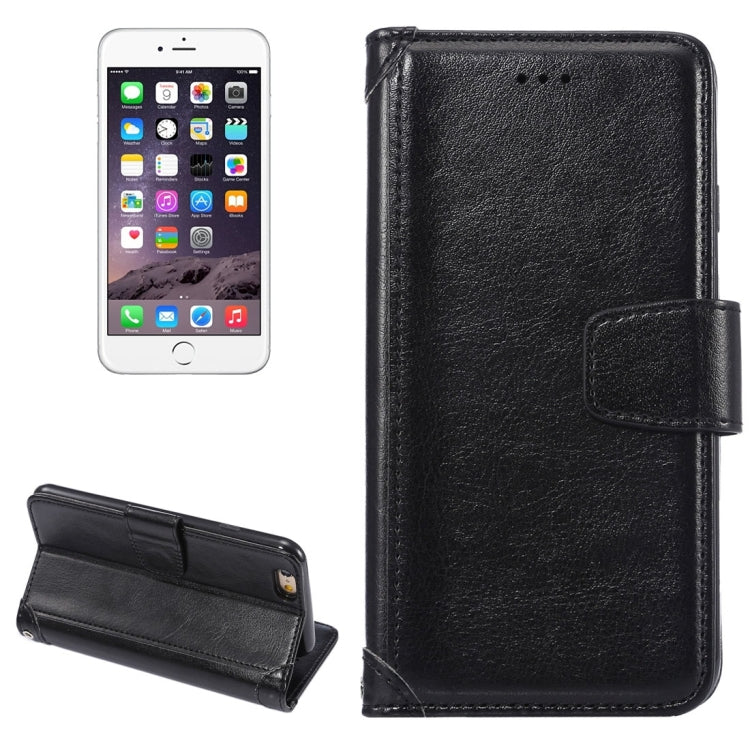 For iPhone 6 Plus & 6s Plus Crazy Horse Texture Horizontal Flip Leather Case with Holder & Card Slots & Wallet & Photo Frame