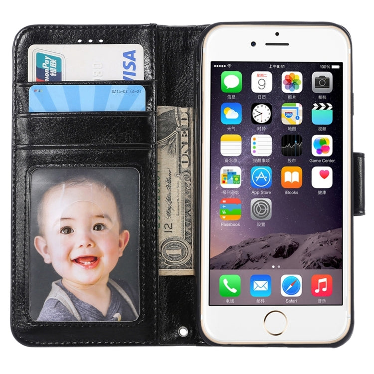 For iPhone 6 Plus & 6s Plus Crazy Horse Texture Horizontal Flip Leather Case with Holder & Card Slots & Wallet & Photo Frame