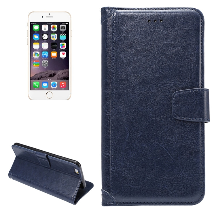 For iPhone 6 Plus & 6s Plus Crazy Horse Texture Horizontal Flip Leather Case with Holder & Card Slots & Wallet & Photo Frame