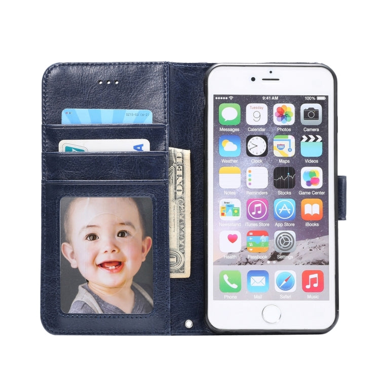 For iPhone 6 Plus & 6s Plus Crazy Horse Texture Horizontal Flip Leather Case with Holder & Card Slots & Wallet & Photo Frame