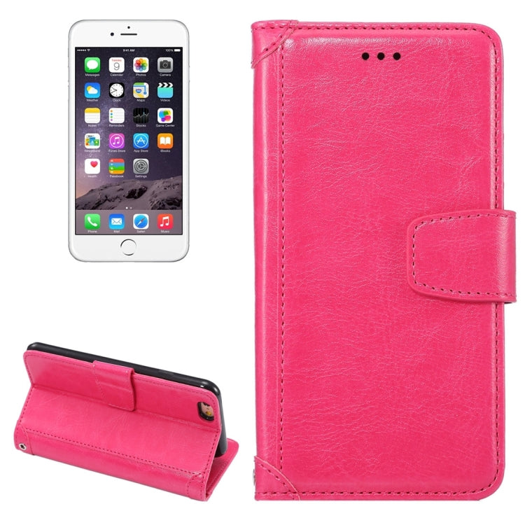 For iPhone 6 Plus & 6s Plus Crazy Horse Texture Horizontal Flip Leather Case with Holder & Card Slots & Wallet & Photo Frame