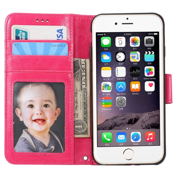 For iPhone 6 Plus & 6s Plus Crazy Horse Texture Horizontal Flip Leather Case with Holder & Card Slots & Wallet & Photo Frame
