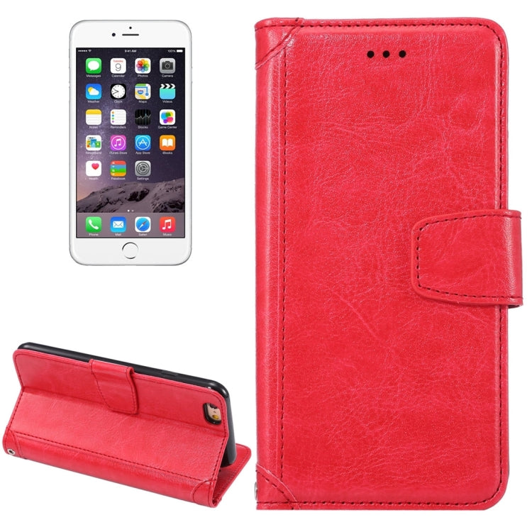 For iPhone 6 Plus & 6s Plus Crazy Horse Texture Horizontal Flip Leather Case with Holder & Card Slots & Wallet & Photo Frame