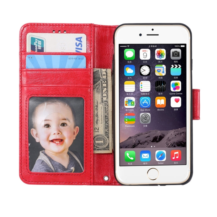 For iPhone 6 Plus & 6s Plus Crazy Horse Texture Horizontal Flip Leather Case with Holder & Card Slots & Wallet & Photo Frame