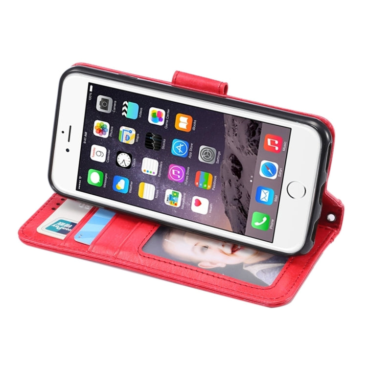 For iPhone 6 Plus & 6s Plus Crazy Horse Texture Horizontal Flip Leather Case with Holder & Card Slots & Wallet & Photo Frame