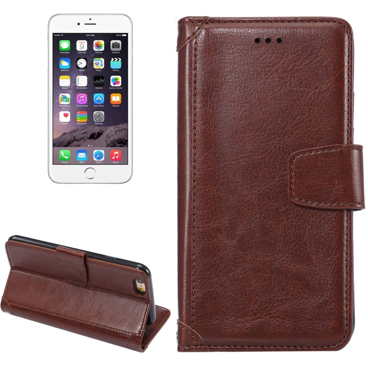 For iPhone 6 Plus & 6s Plus Crazy Horse Texture Horizontal Flip Leather Case with Holder & Card Slots & Wallet & Photo Frame