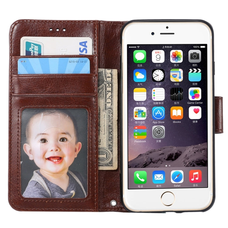 For iPhone 6 Plus & 6s Plus Crazy Horse Texture Horizontal Flip Leather Case with Holder & Card Slots & Wallet & Photo Frame