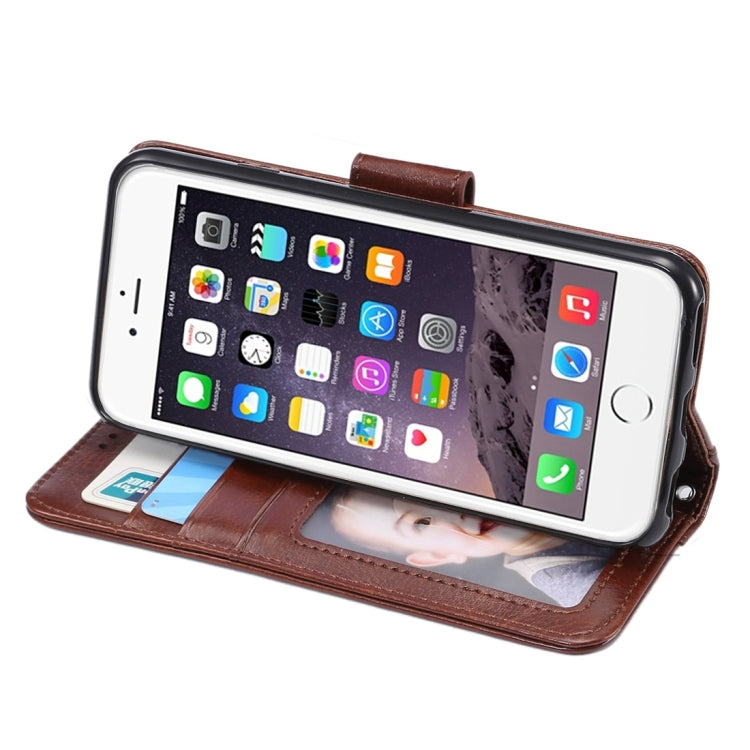 For iPhone 6 Plus & 6s Plus Crazy Horse Texture Horizontal Flip Leather Case with Holder & Card Slots & Wallet & Photo Frame