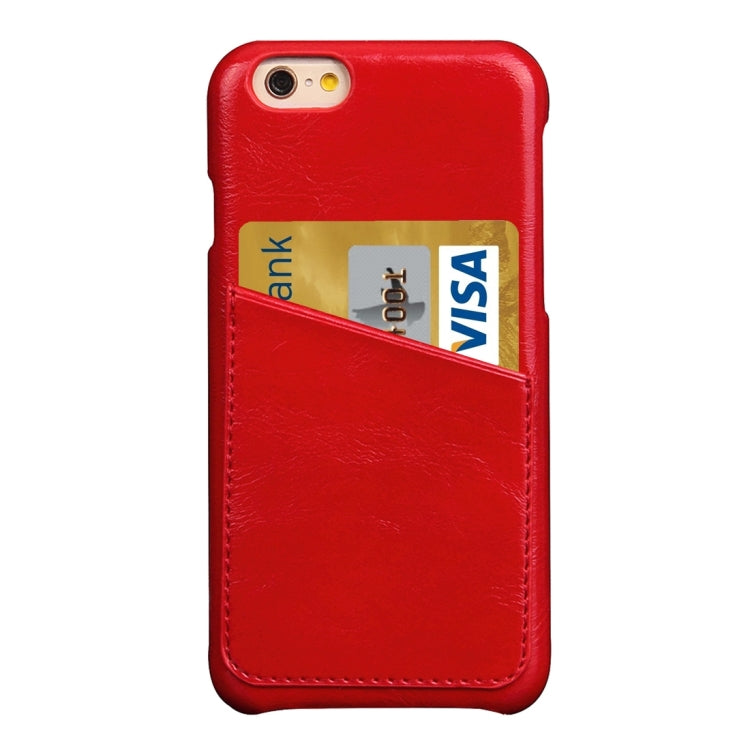 For iPhone 6 Plus & 6s Plus Fashionable Crazy Horse Texture Leather Back Cover with Card Slots