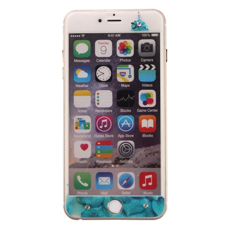0.3mm 3D Colorized Relief Girl Pattern Diamond Encrusted Front + Back Tempered Glass Screen Protector for iPhone 6 Plus & 6s Plus