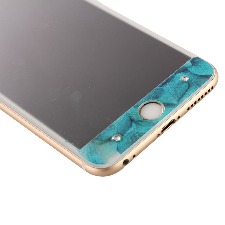 0.3mm 3D Colorized Relief Girl Pattern Diamond Encrusted Front + Back Tempered Glass Screen Protector for iPhone 6 Plus & 6s Plus