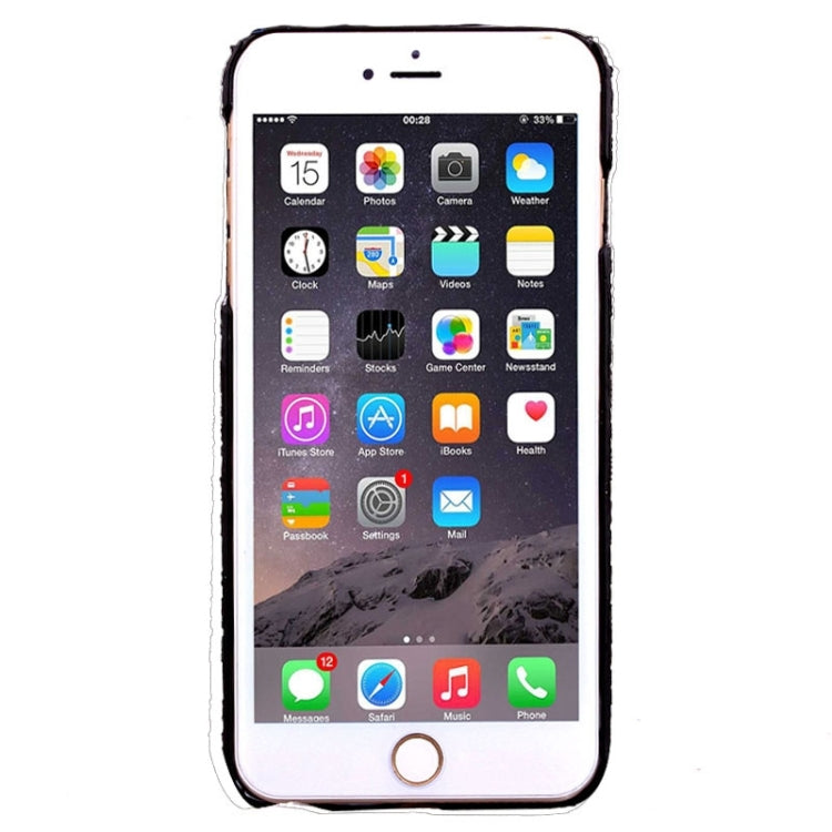 Sandpainting Wood Grain Texture PU Case for iPhone 6 Plus & 6S Plus