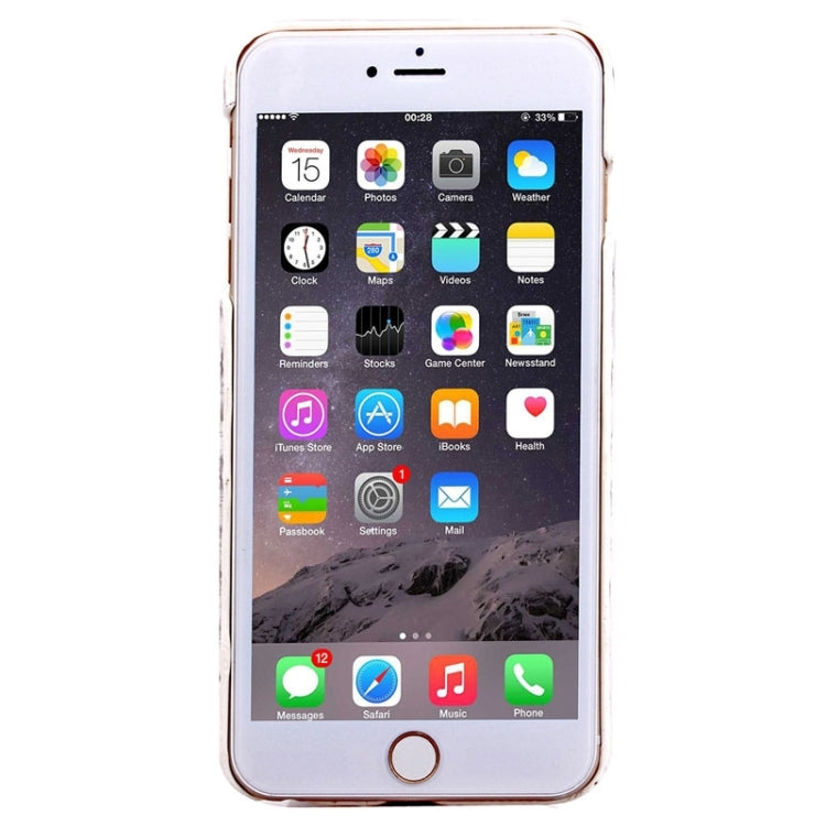 Sandpainting Wood Grain Texture PU Case for iPhone 6 Plus & 6S Plus