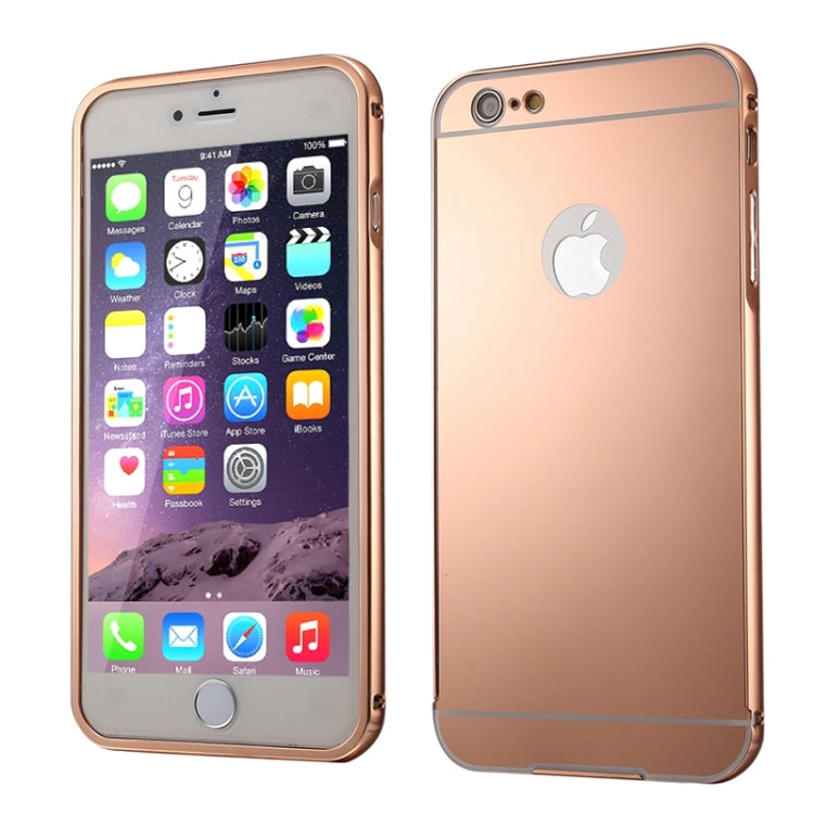 Push-pull Style Metal Plating Bumper Frame + Acrylic Back Cover Combination Case for iPhone 6 Plus & 6s Plus