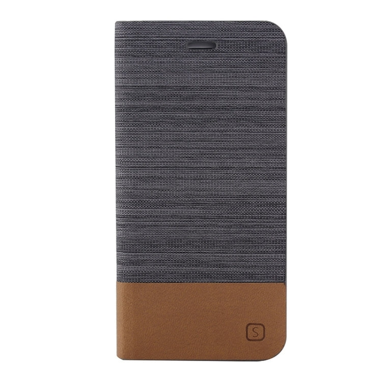 Horizontal Flip Canvas Leather Case with Card Slot & Holder for iPhone 6 Plus & 6S Plus