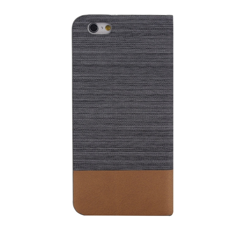 Horizontal Flip Canvas Leather Case with Card Slot & Holder for iPhone 6 Plus & 6S Plus
