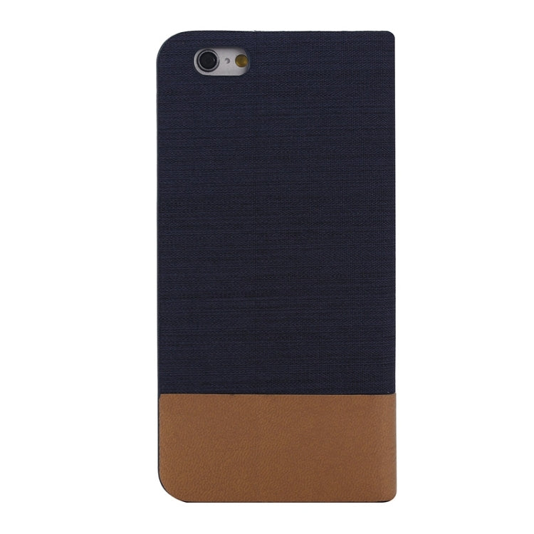 Horizontal Flip Canvas Leather Case with Card Slot & Holder for iPhone 6 Plus & 6S Plus