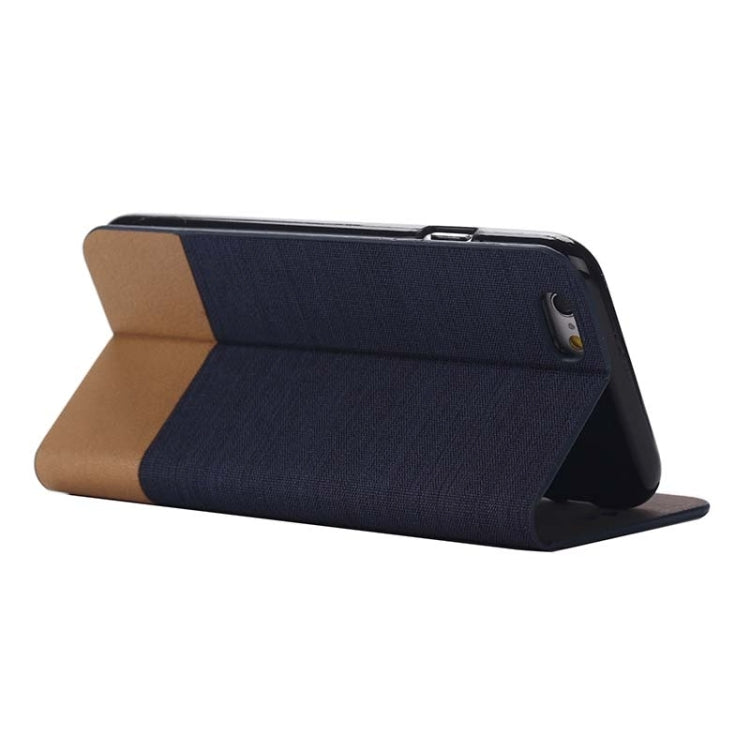 Horizontal Flip Canvas Leather Case with Card Slot & Holder for iPhone 6 Plus & 6S Plus