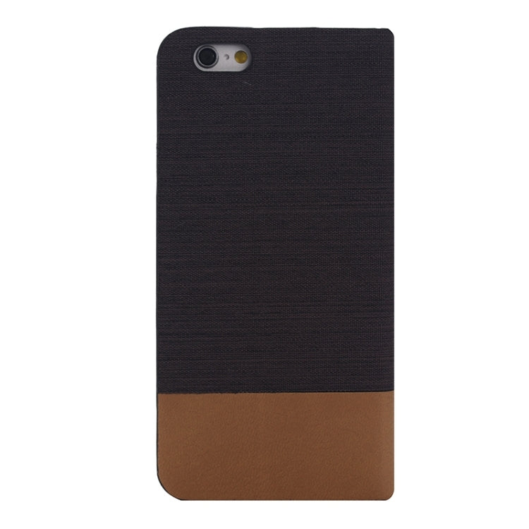Horizontal Flip Canvas Leather Case with Card Slot & Holder for iPhone 6 Plus & 6S Plus