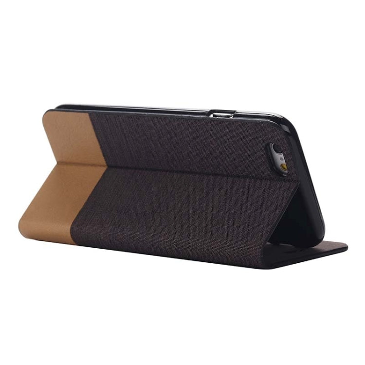 Horizontal Flip Canvas Leather Case with Card Slot & Holder for iPhone 6 Plus & 6S Plus