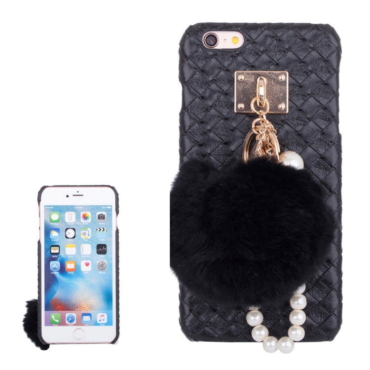 Woven Texture Hard Case with Removable Lovely Chuzzle Key Rings for iPhone 6 Plus & 6s Plus
