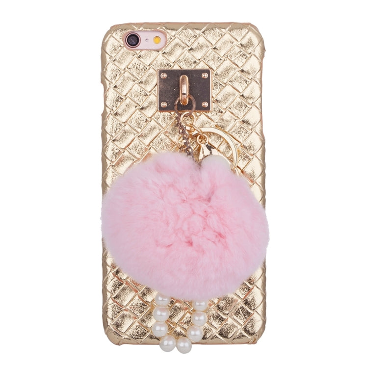Woven Texture Hard Case with Removable Lovely Chuzzle Key Rings for iPhone 6 Plus & 6s Plus