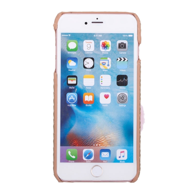 Woven Texture Hard Case with Removable Lovely Chuzzle Key Rings for iPhone 6 Plus & 6s Plus