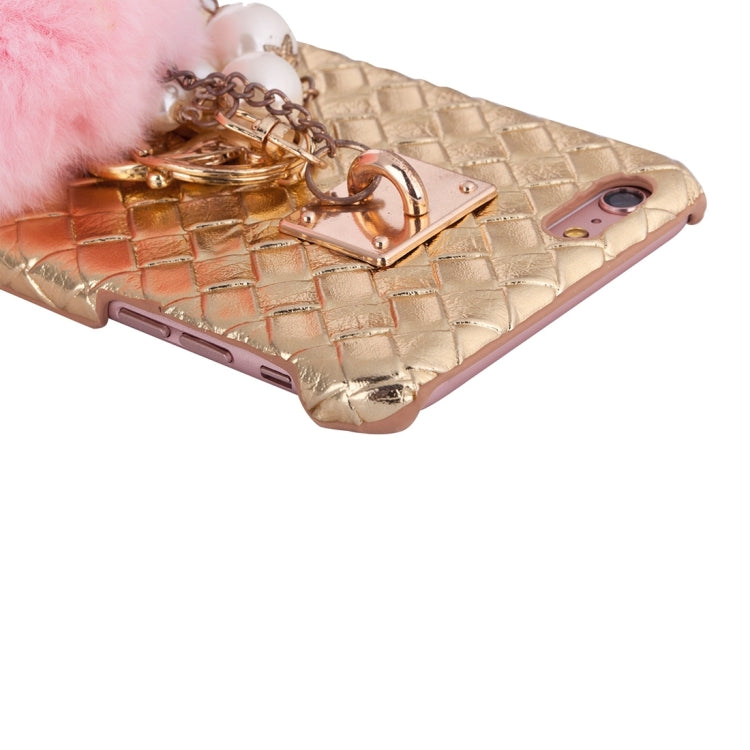 Woven Texture Hard Case with Removable Lovely Chuzzle Key Rings for iPhone 6 Plus & 6s Plus