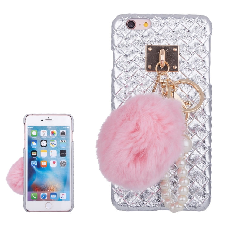 Woven Texture Hard Case with Removable Lovely Chuzzle Key Rings for iPhone 6 Plus & 6s Plus