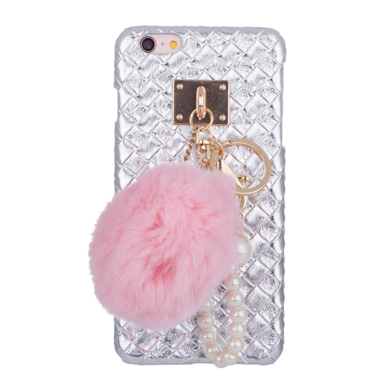Woven Texture Hard Case with Removable Lovely Chuzzle Key Rings for iPhone 6 Plus & 6s Plus