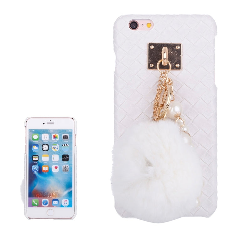 Woven Texture Hard Case with Removable Lovely Chuzzle Key Rings for iPhone 6 Plus & 6s Plus