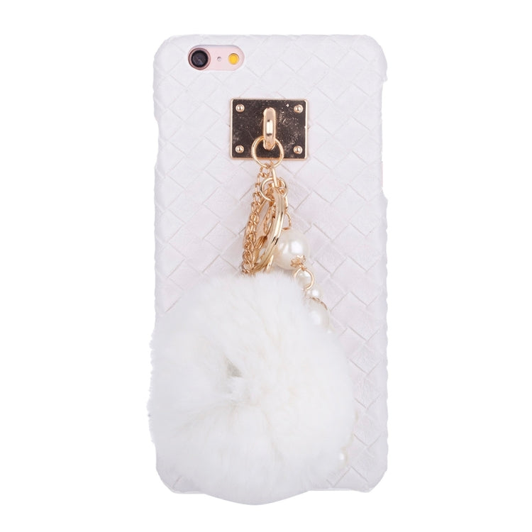 Woven Texture Hard Case with Removable Lovely Chuzzle Key Rings for iPhone 6 Plus & 6s Plus