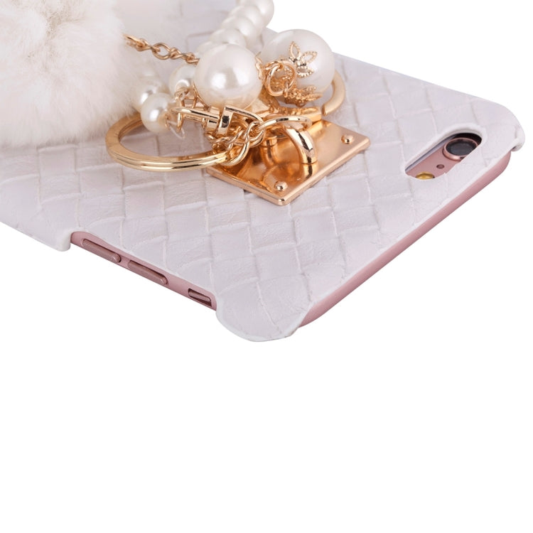 Woven Texture Hard Case with Removable Lovely Chuzzle Key Rings for iPhone 6 Plus & 6s Plus