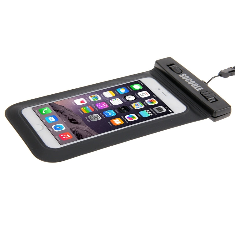 SOCOOLE WPC-003 Universal Waterproof Bag for iPhone 6 & 6s, Samsung S6 / Note 4 / Note 3 / Note 2 etc. All Below 6.0 inch Smart Phones, IPX8 Certified