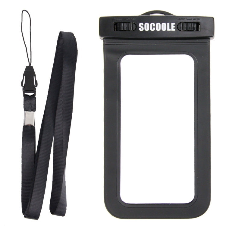 SOCOOLE WPC-003 Universal Waterproof Bag for iPhone 6 & 6s, Samsung S6 / Note 4 / Note 3 / Note 2 etc. All Below 6.0 inch Smart Phones, IPX8 Certified