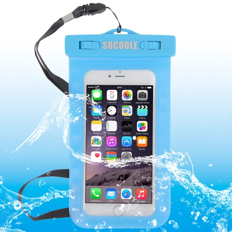 SOCOOLE WPC-003 Universal Waterproof Bag for iPhone 6 & 6s, Samsung S6 / Note 4 / Note 3 / Note 2 etc. All Below 6.0 inch Smart Phones, IPX8 Certified
