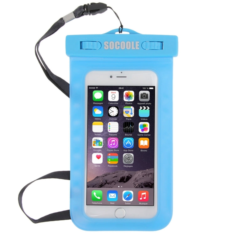 SOCOOLE WPC-003 Universal Waterproof Bag for iPhone 6 & 6s, Samsung S6 / Note 4 / Note 3 / Note 2 etc. All Below 6.0 inch Smart Phones, IPX8 Certified