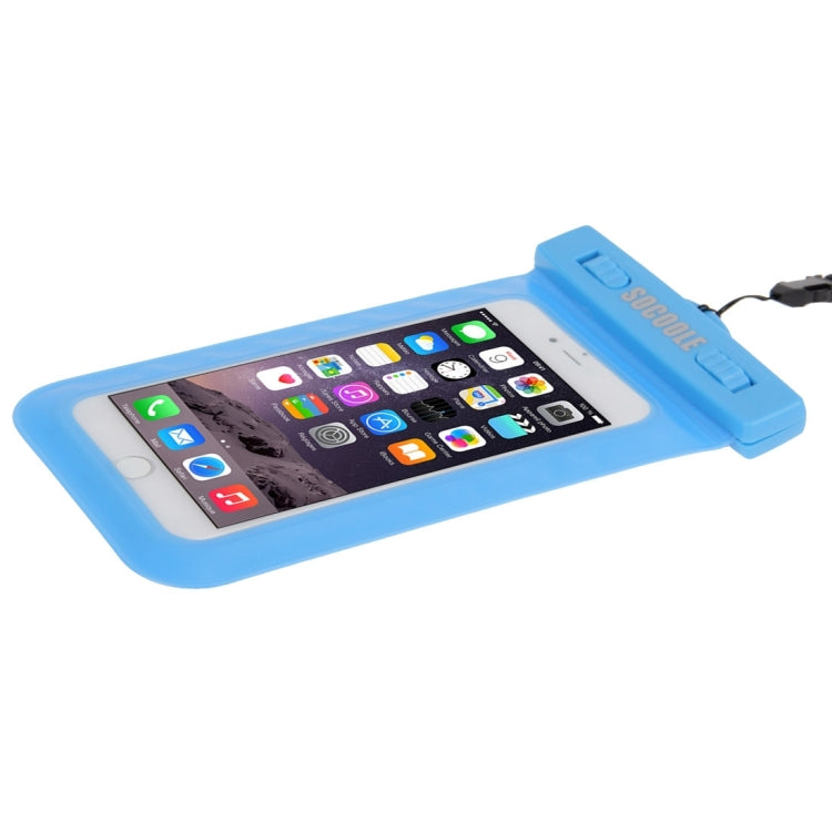 SOCOOLE WPC-003 Universal Waterproof Bag for iPhone 6 & 6s, Samsung S6 / Note 4 / Note 3 / Note 2 etc. All Below 6.0 inch Smart Phones, IPX8 Certified