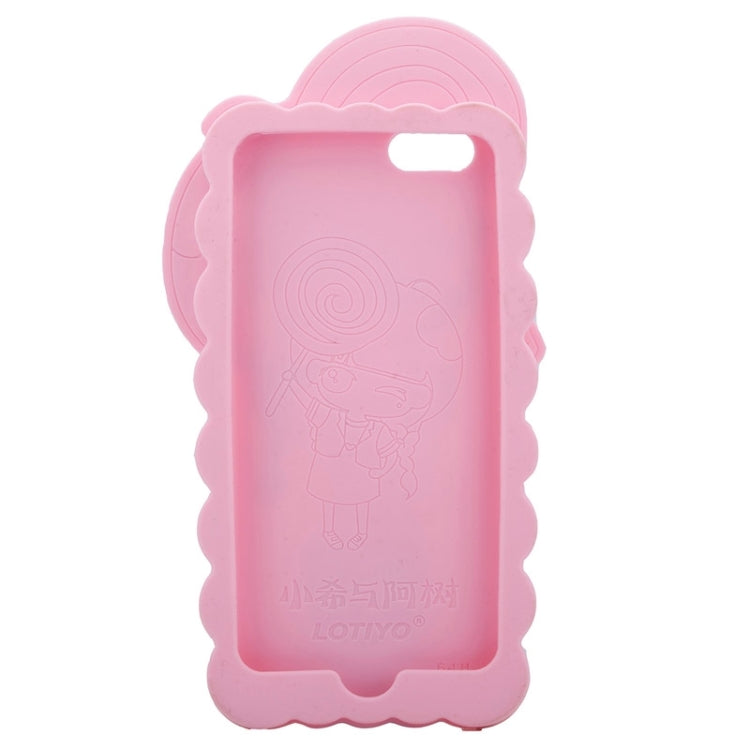 3D Style Cartoon Cute Xiaoxi Pattern Silicone Case for iPhone 6 Plus(Pink)