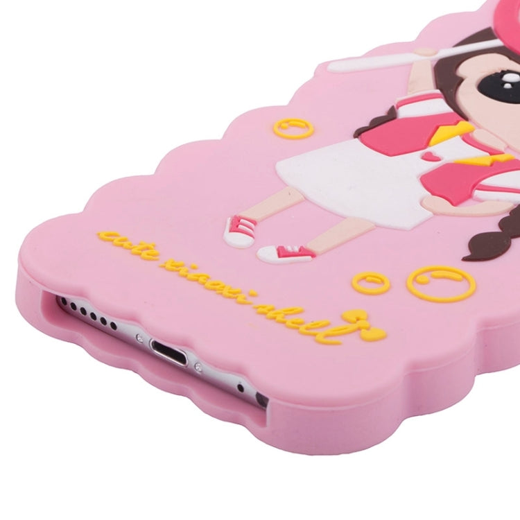 3D Style Cartoon Cute Xiaoxi Pattern Silicone Case for iPhone 6 Plus(Pink)