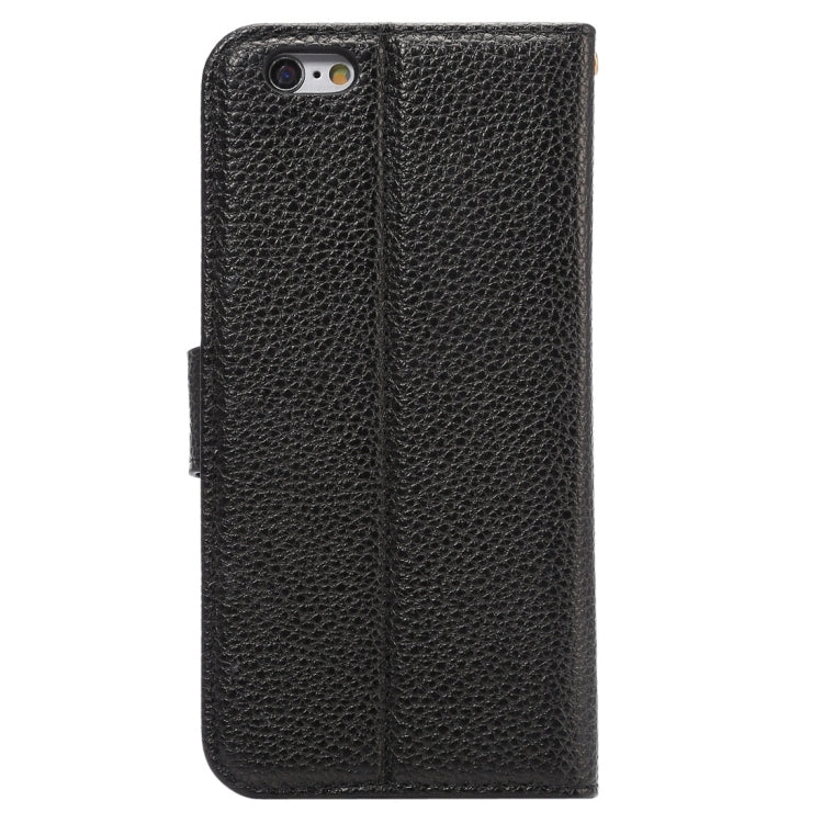 For iPhone 6 Plus & 6s Plus Litchi Texture Horizontal Flip Leather Case with Card Slots & Holder & Wallet & Photo Frame & Lanyard