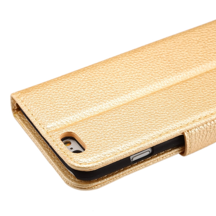 For iPhone 6 Plus & 6s Plus Litchi Texture Horizontal Flip Leather Case with Card Slots & Holder & Wallet & Photo Frame & Lanyard