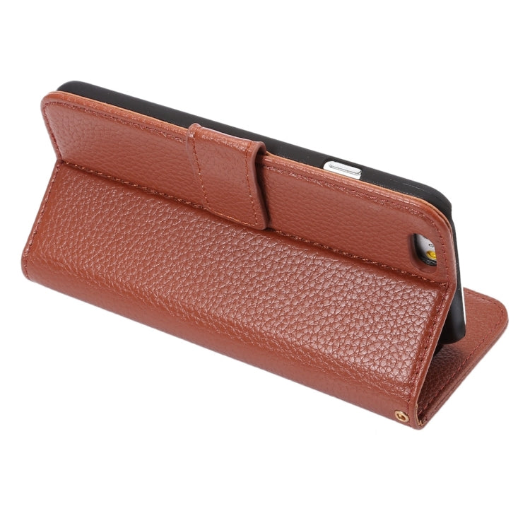For iPhone 6 Plus & 6s Plus Litchi Texture Horizontal Flip Leather Case with Card Slots & Holder & Wallet & Photo Frame & Lanyard
