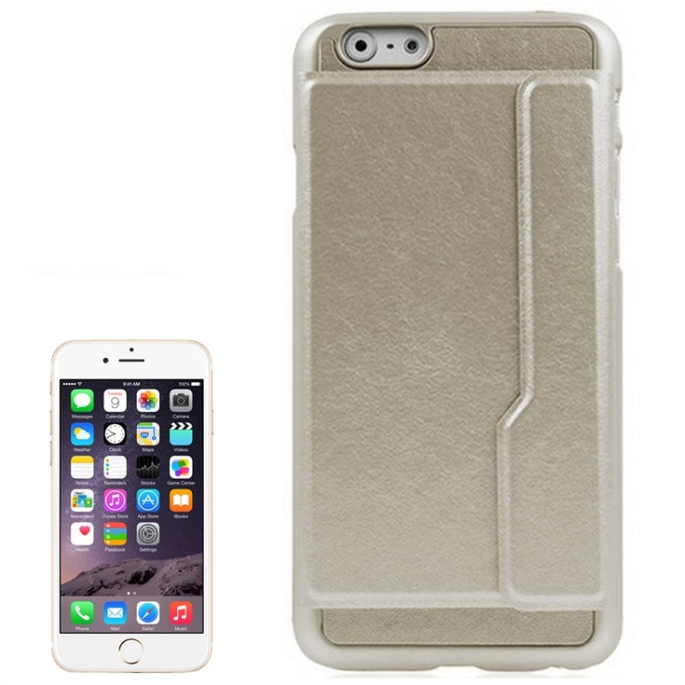 Creative Plastic Hard Shell + Leather Back Case with Card Slots for iPhone 6 Plus & 6S Plus